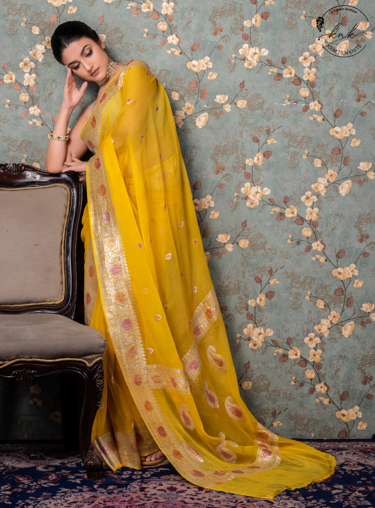 Hemangi Pure Chiffon Banarasi (Saree)