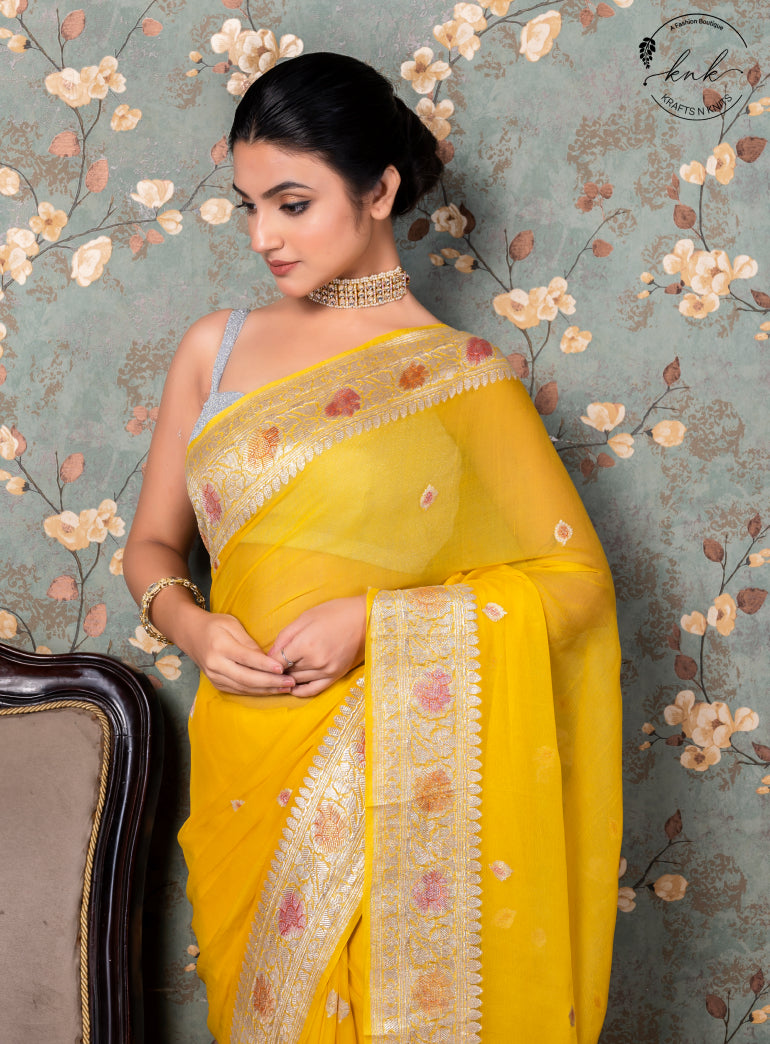 Hemangi Pure Chiffon Banarasi (Saree)