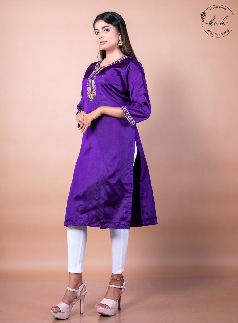 Sanjoli Pure Katan Silk (Kurti)