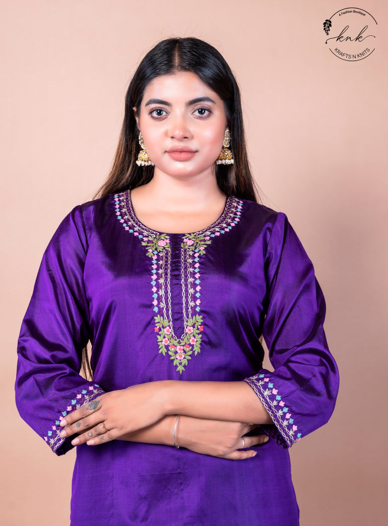 Sanjoli Pure Katan Silk (Kurti)