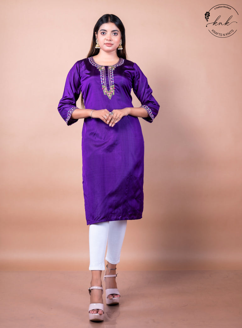 Sanjoli Pure Katan Silk (Kurti)