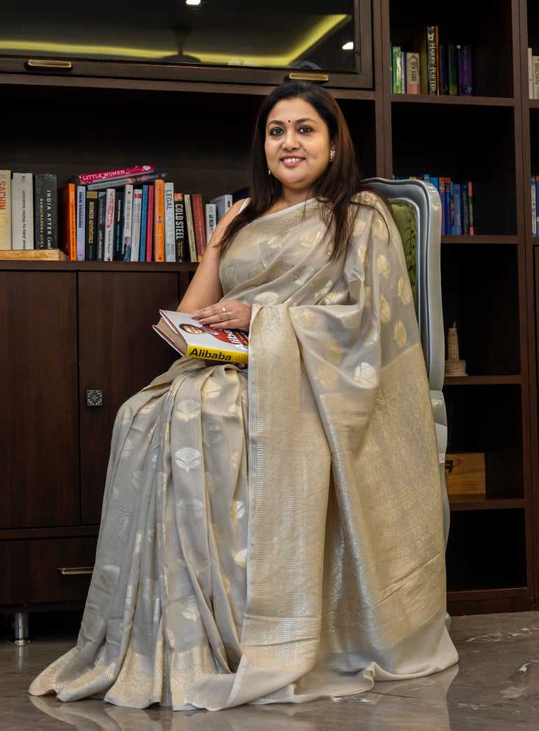 Siddhika Pure Munga Banarasi (Saree)