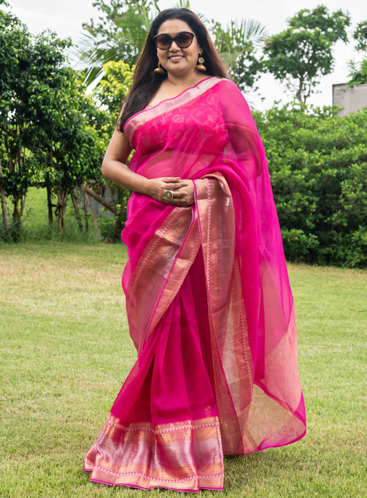 Vedanshi Pure Kora Silk Banarasi (Saree)