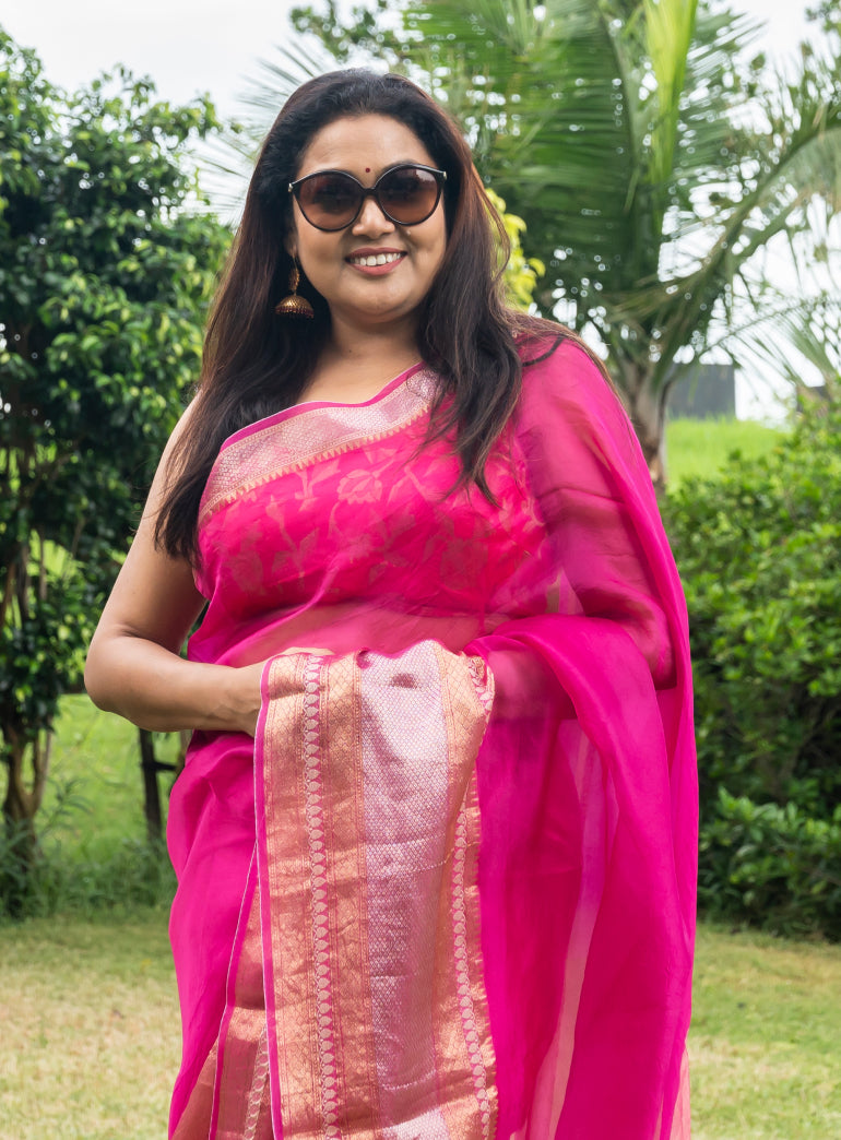 Vedanshi Pure Kora Silk Banarasi (Saree)