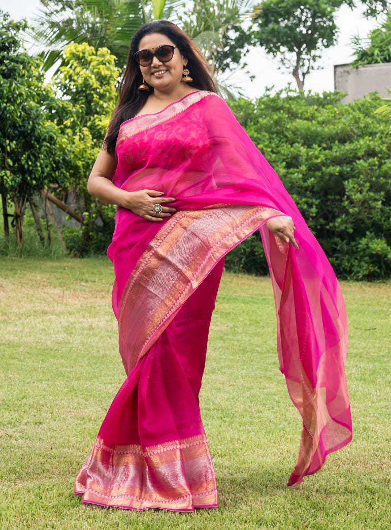 Vedanshi Pure Kora Silk Banarasi (Saree)