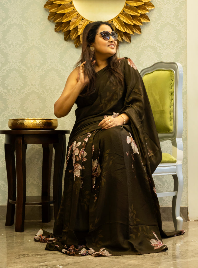 Manjari Crepe (Saree)