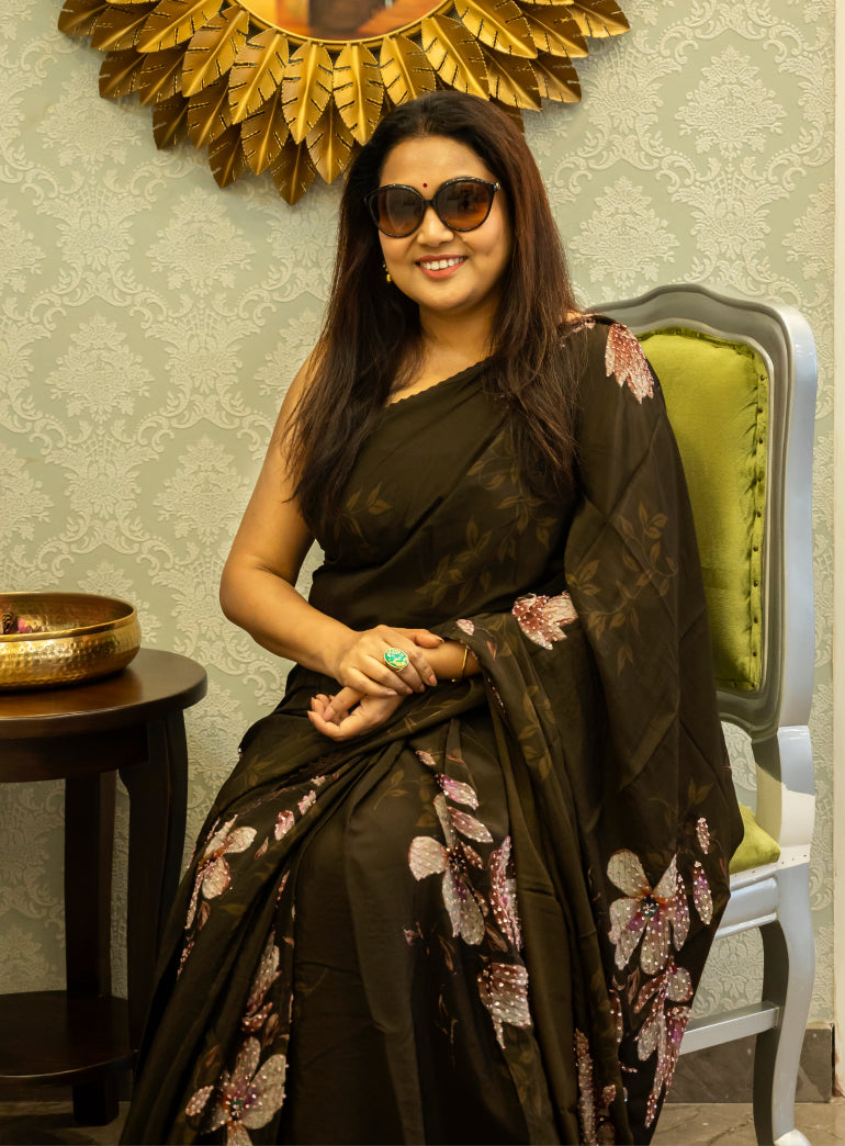 Manjari Crepe (Saree)