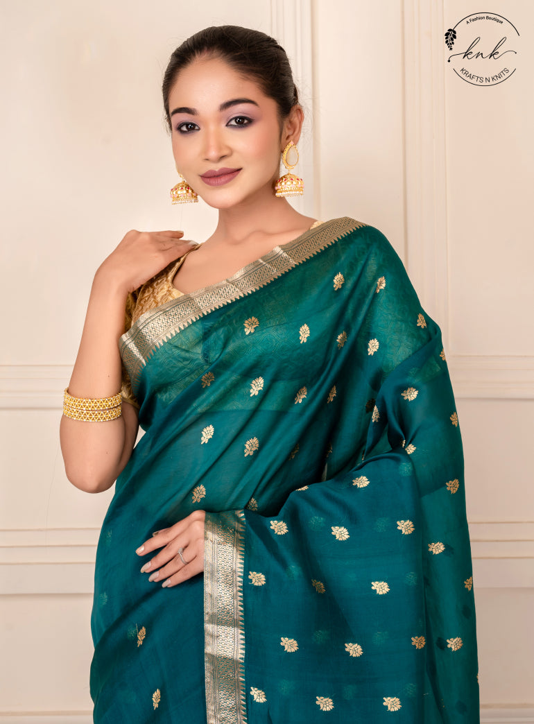 Urmi Pure Kora Benarasi (Saree)