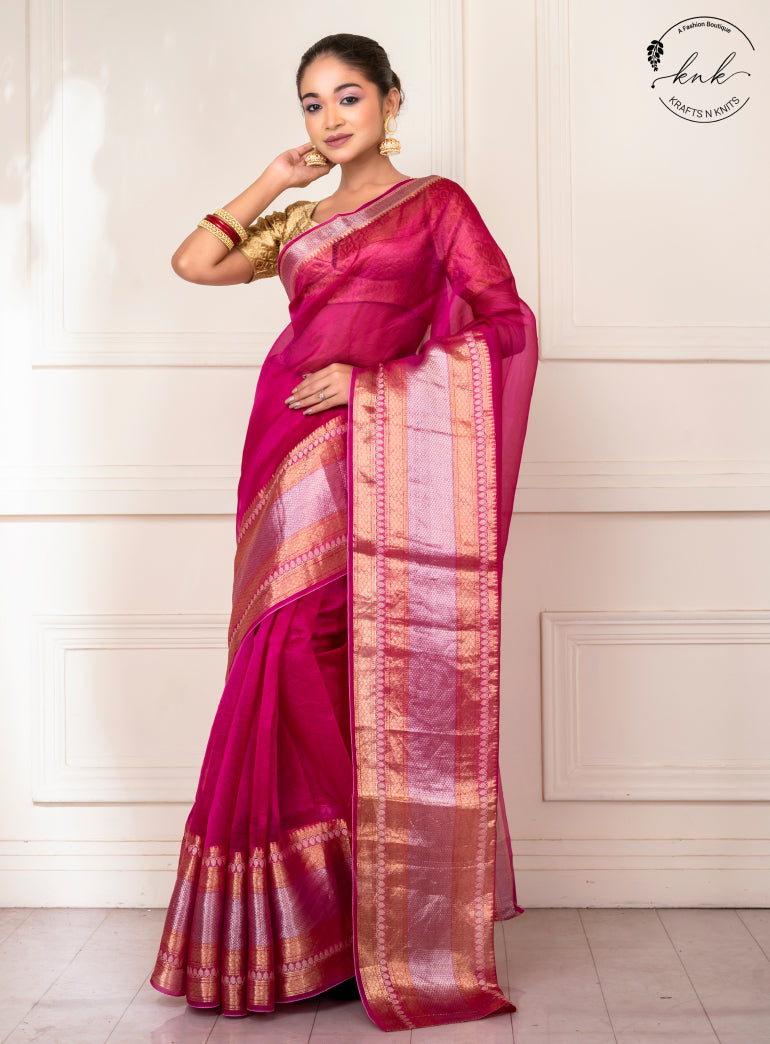 Mahi Kora Banarasi Saree