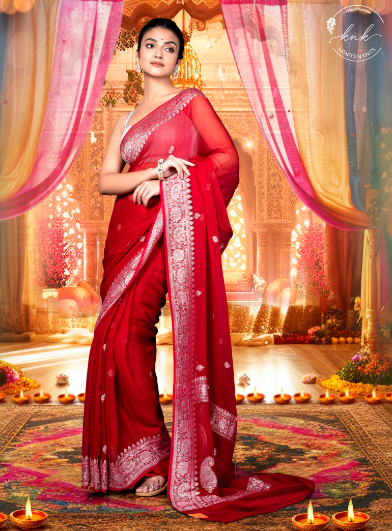 Ranjani Chiffon Banarasi Saree