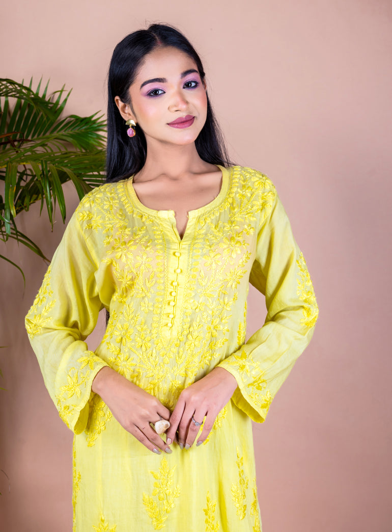 Freya Muslin Chikankari Suit Set