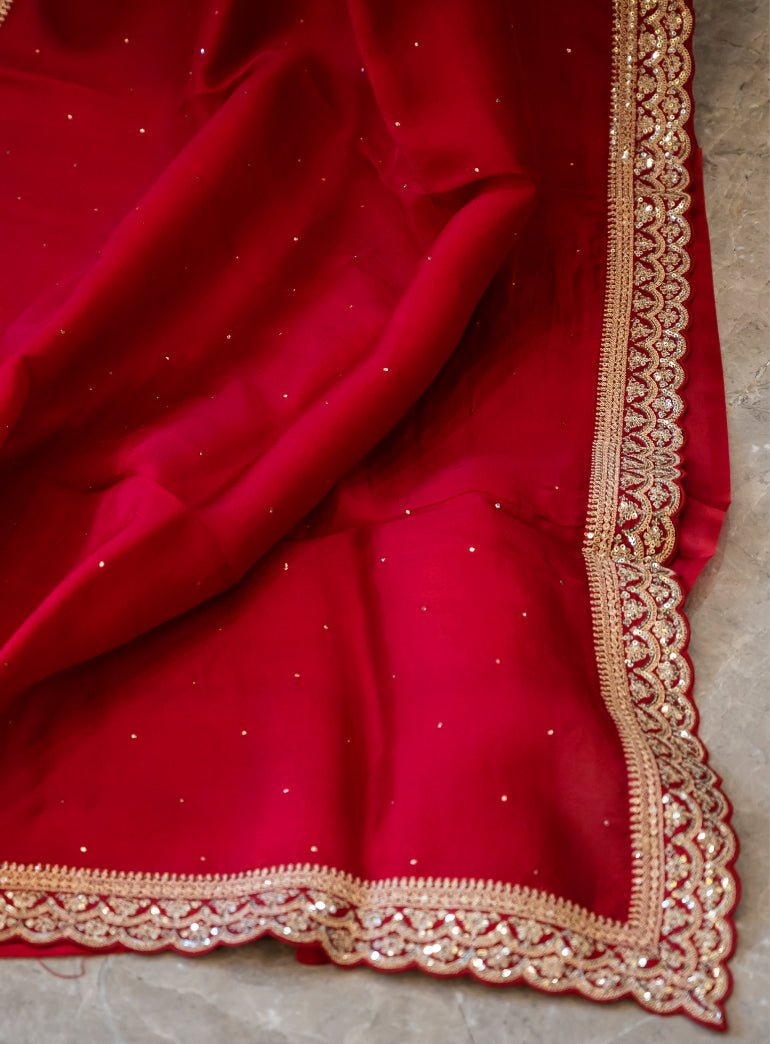 Amaira Pure Organza with Mukaish Work (Saree)